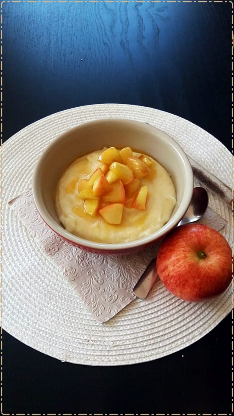 Grießbrei mit karamellisierten Äpfeln – DragonDanielas Hobbyblog